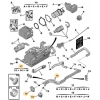 Провода отопительный peugeot 807 oe 6462t8
