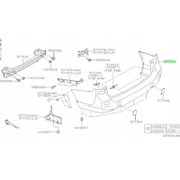 Бампер заднего subaru outback сша оригинал 2023-