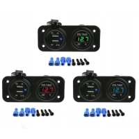 Motocykl вольтметр зарядное устройство 2x usb 2a панель 2w1