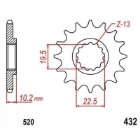 Zebatka переднее 13 suzuki rmx ts 250 xsg 350