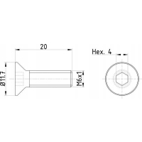 Болт щит мм m6x1 buick cadillac cts chevrolet opel astra j saab