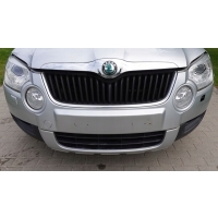 Бампер передняя передний ксенон skoda йети передняя liftem 2009-2013 серебристый la7w