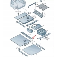 Volkswagen touareg 7p mk2 boot floor plate left underlay 7p6863599a