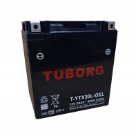 Аккумулятор мотоцикл tuborg yix30l-bs 12v 30ah 430a agm правая