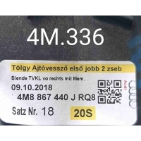 Накладка двери передней правой Audi Q8 I (2018—2023) 2018 4M8867440J