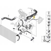 Провода радиатора bmw f10 f11 f07 17127809816 oryginalny 17127809816