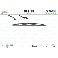 Перо стеклоочистителя valeo 574118 передняя 550 мм