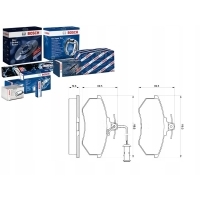 Bosch колодки ham . audi передняя 100 / 200 77-90 с czujn