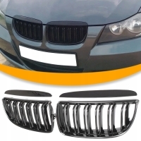 Почки решетка чёрный блеск bmw e90 e91 04-07 седан