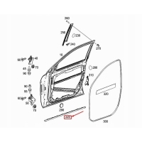 Mercedes-benz gle w166 фронт left lower door cover strip a1666980162