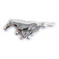 MUSTANG Ford emblemat logo znaczek chrom 153x65mm na klej