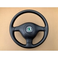 Руль кожа airbag skoda октавия i rs vrs fabia хорошая перфорированная