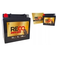 Аккумулятор мотоцикл reco rb9-gel yb9-b 12v 9ah 130a л