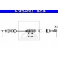 ate трос сцепления citroen berlingo 97 - 08 1 , 8