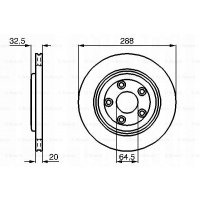 диски тормозные задние bosch ягуар s - type 4.0 v8