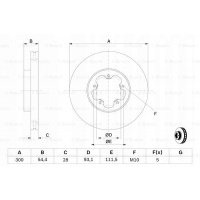 диски торм передние bosch форд transit 2.2 tdci