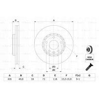 диски передние bosch renault ударить ii 1.9 dci 100