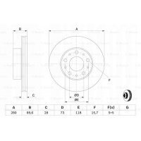 диски торм передние bosch fiat ducato 120 2 , 3 d