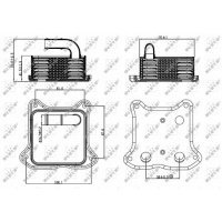 nrf радиатор , масляный skoda
