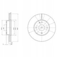 2 x тормозной диск delphi bg2804