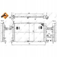 радиатор nrf opel astra l70l48l35l08l69