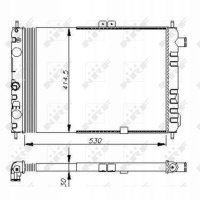 радиатор nrf opel kadett 31 - 34 41 - 4435 36