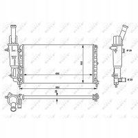 радиатор nrf fiat punto 176176c176l