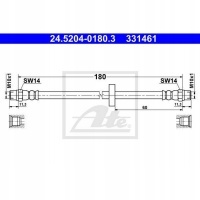 тормозной шланг ate volkswagen гольф 15519e 1g1ii