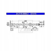 тормозной шланг ate bmw 5 f10 f18f11f07
