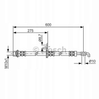 тормозной шланг bosch toyota corolla zze12