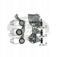 натяжной ролик гейтс mercedes - benz а w169