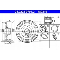 тормозной барабан для citroën c3 ii 1.2 thp 110 09 - - >