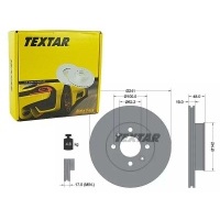 textar тормозные диски спереди 92134103