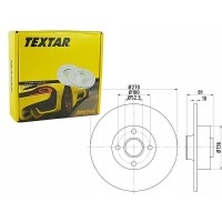 textar тормозные диски сзади 92154500