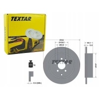 textar тормозные диски сзади 92162703