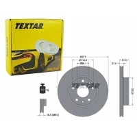 textar тормозные диски спереди 92115703
