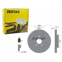 textar тормозные диски спереди 92252503