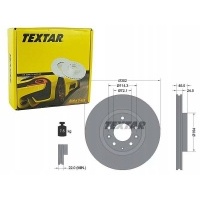textar тормозные диски спереди 92261503