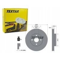 textar тормозные диски спереди 92125800