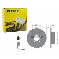 textar тормозные диски сзади 92228700