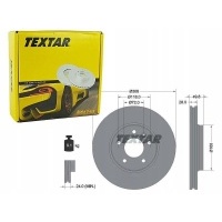 textar тормозные диски спереди 92116005