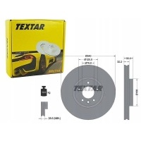 textar тормозные диски спереди 92230303