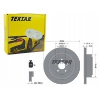 textar тормозные диски сзади 92173603