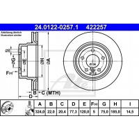 тормозной диск bmw 1 e82 135 i 06 - 13