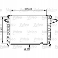 радиатор valeo opel vectra 86 8788 89
