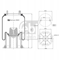 1x сильфон подвески febi bilstein