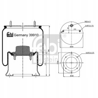1x сильфон подвески febi bilstein