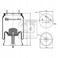 1x сильфон подвески febi bilstein