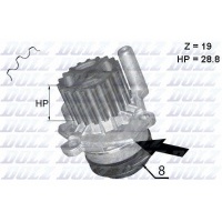 водяной насос dolz seat altea 1.6 tdi 66kw 90 км