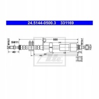 тормозной шланг ate citroen c8 ea eb